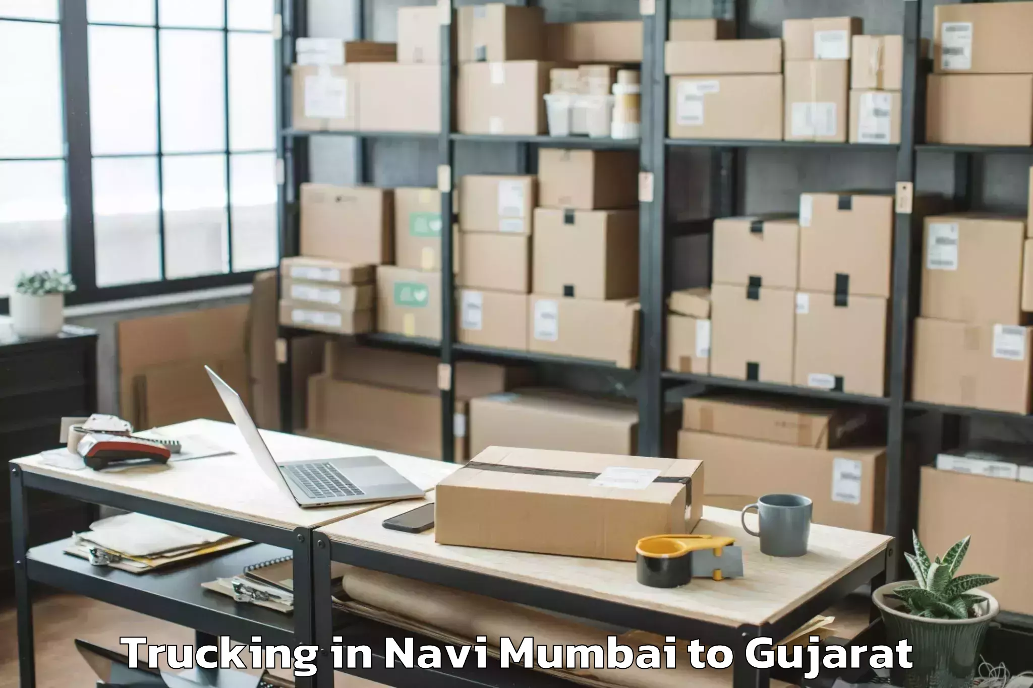 Professional Navi Mumbai to Kheda Trucking